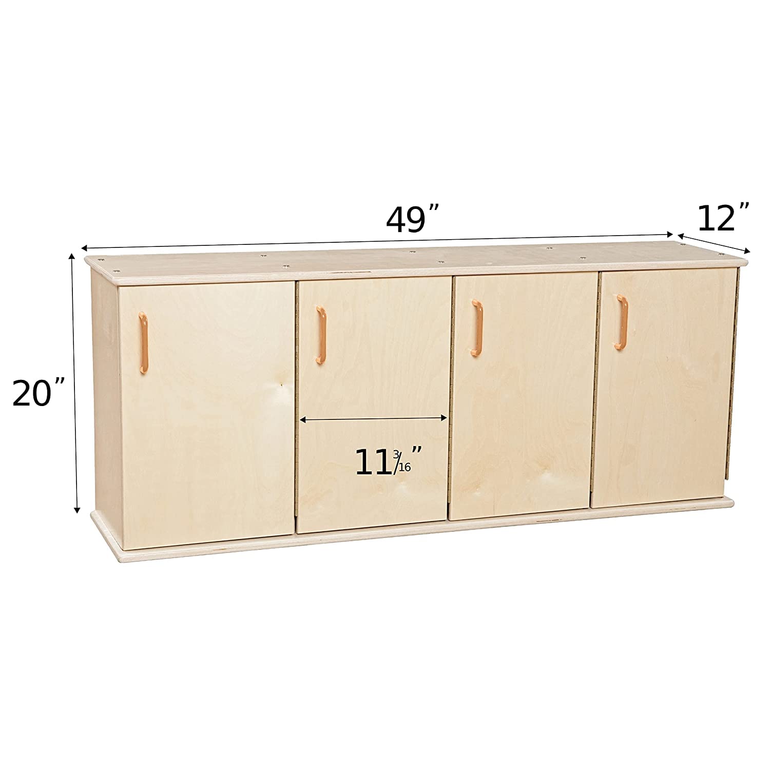 Contender Montessori 4-Rectangular Stackable Storage Organizer with Doors, DIY Book Shelf, Bookcase, Cabinet Ideal for Bedroom, Living Room