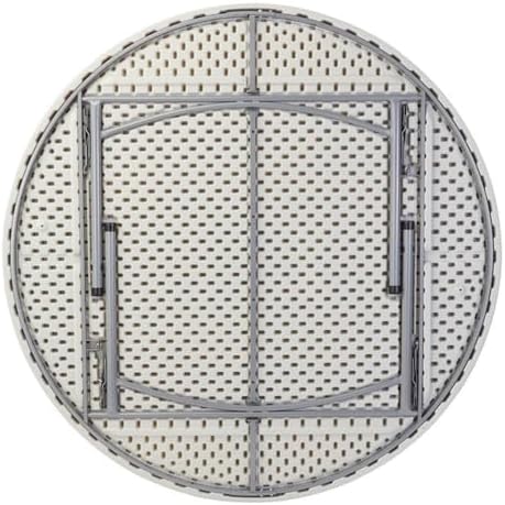 National Public Seating BT-R Series Steel Frame Round Blow Molded Plastic Top Folding Table, 700 lbs Capacity, 71" Diameter x 32" Height