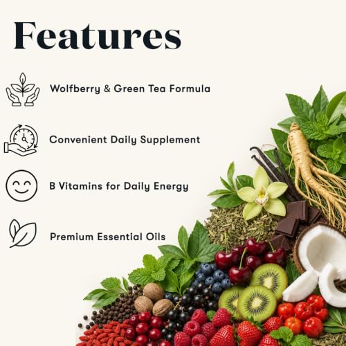 Young Living NingXia Nitro | 1 Pack (14 Sachets) | Energizing Wolfberry Drink with Green Tea & Korean Ginseng | Supports Focus