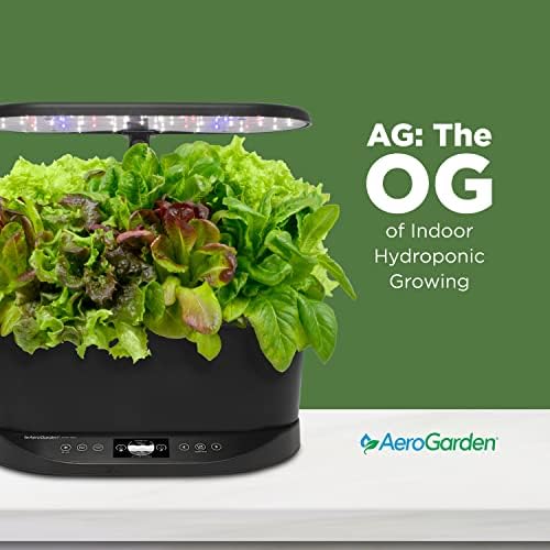 AeroGarden Bounty Basic, Black | Indoor Garden with LED Grow Light