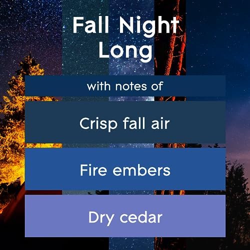 Glade PlugIns Refills Air Freshener, Scented and Essential Oils for Home and Bathroom, Fall Night Long, 3.35 Fl Oz, 5 Count