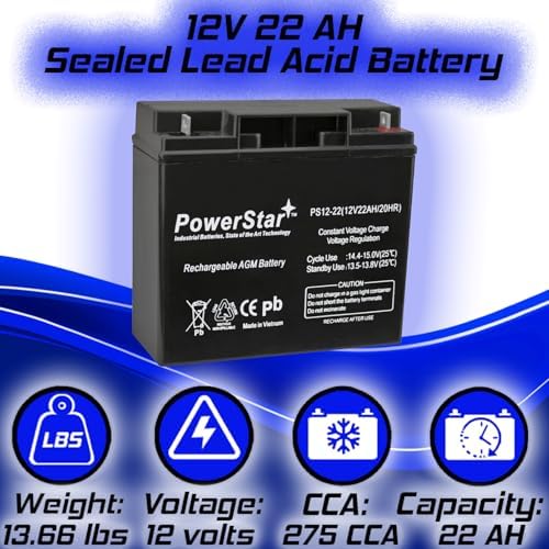 12V 22AH 6FM22 6-FM-22 AGM/SLA Rechargeable Deep Cycle Battery