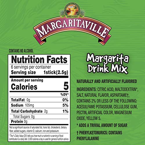 Singles To Go! Margaritaville Water Drink Mix, Pina Colada, 72 Packets