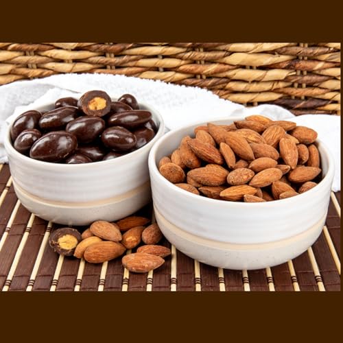 Wellsley Farms Dark Chocolate Covered Almonds – 2lbs 13oz | Whole Roasted Almonds with Real Creamy Dark Chocolate | Kosher, Gluten-Free Snack