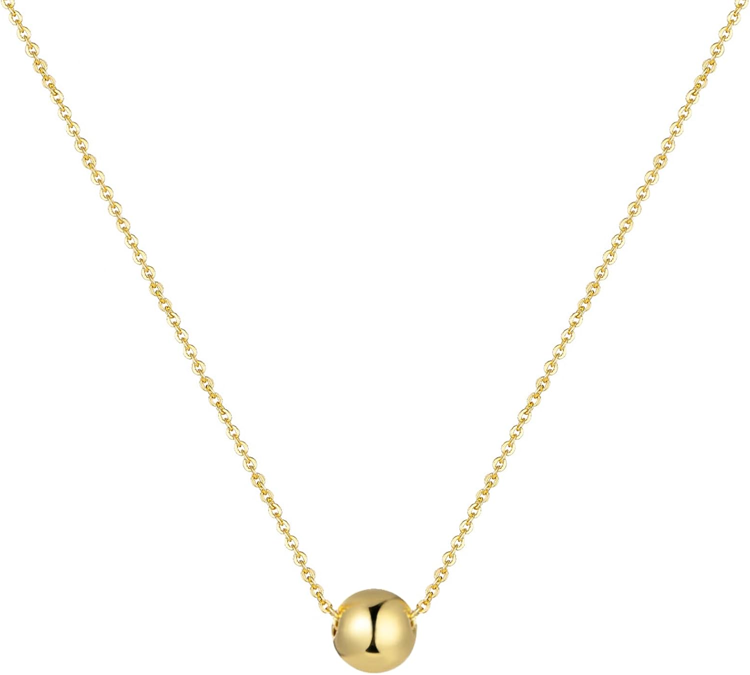 itianxi Dainty Cross Charm Pendant Necklaces,14K Gold Tiny Three Ball Necklace,Simple Fashion Jewelry for Women