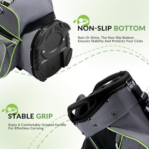 14-Way Golf Cart Bag, Full-Length Divider, Large Storage | Handles,Rain Cover,Multiple Pockets