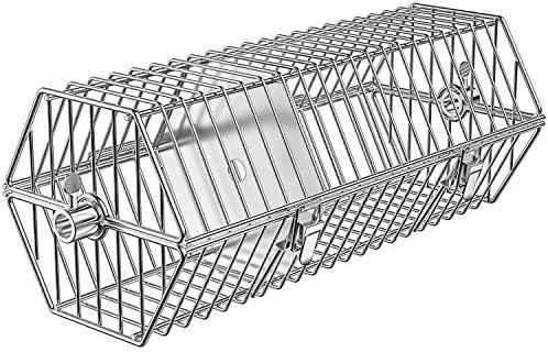 onlyfire Stainless Steel Round Tumble Rotisserie Basket, 17inch | Grill Cooking Accessory, For Most Gas and Charcoal Grills