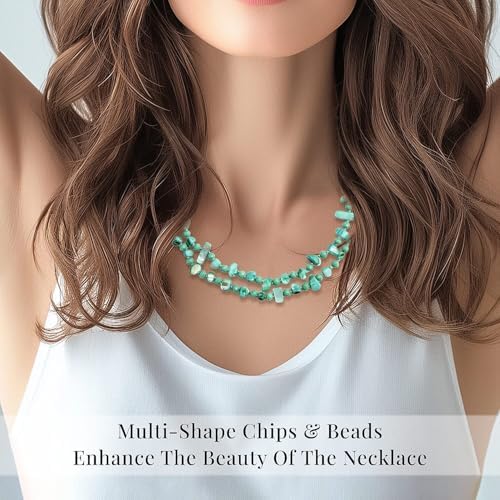 SHOP LC DELIVERING JOY Shell Chips Glass Beaded Necklace for Women Jewelry for Women Size 47" Birthday Gifts