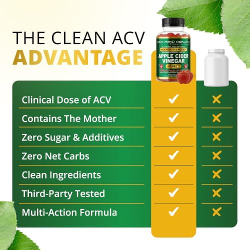 ACV with Sugar Makes No Sense! Apple Cider Vinegar Gummies Sugar Free Low Carb Advanced Keto Acv Gummies Keto Gummy Detox Cleanse (90 Count)