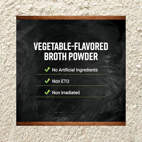 Frontier Co-op Vegetable Broth Powder, 1-Pound Bulk Bag, Broth, Soup Base, Gravy, Hot Drink, Kosher