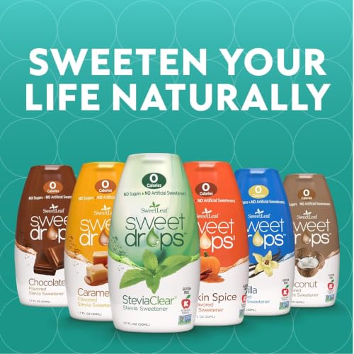 SweetLeaf Stevia Drops Liquid Sweetener, SteviaClear - 1.7 Fl Oz, Pack of 1 | Unflavored Sweet Drops, Stevia Leaf Extract, Zero Calorie, No Erythritol, Sugar Substitute