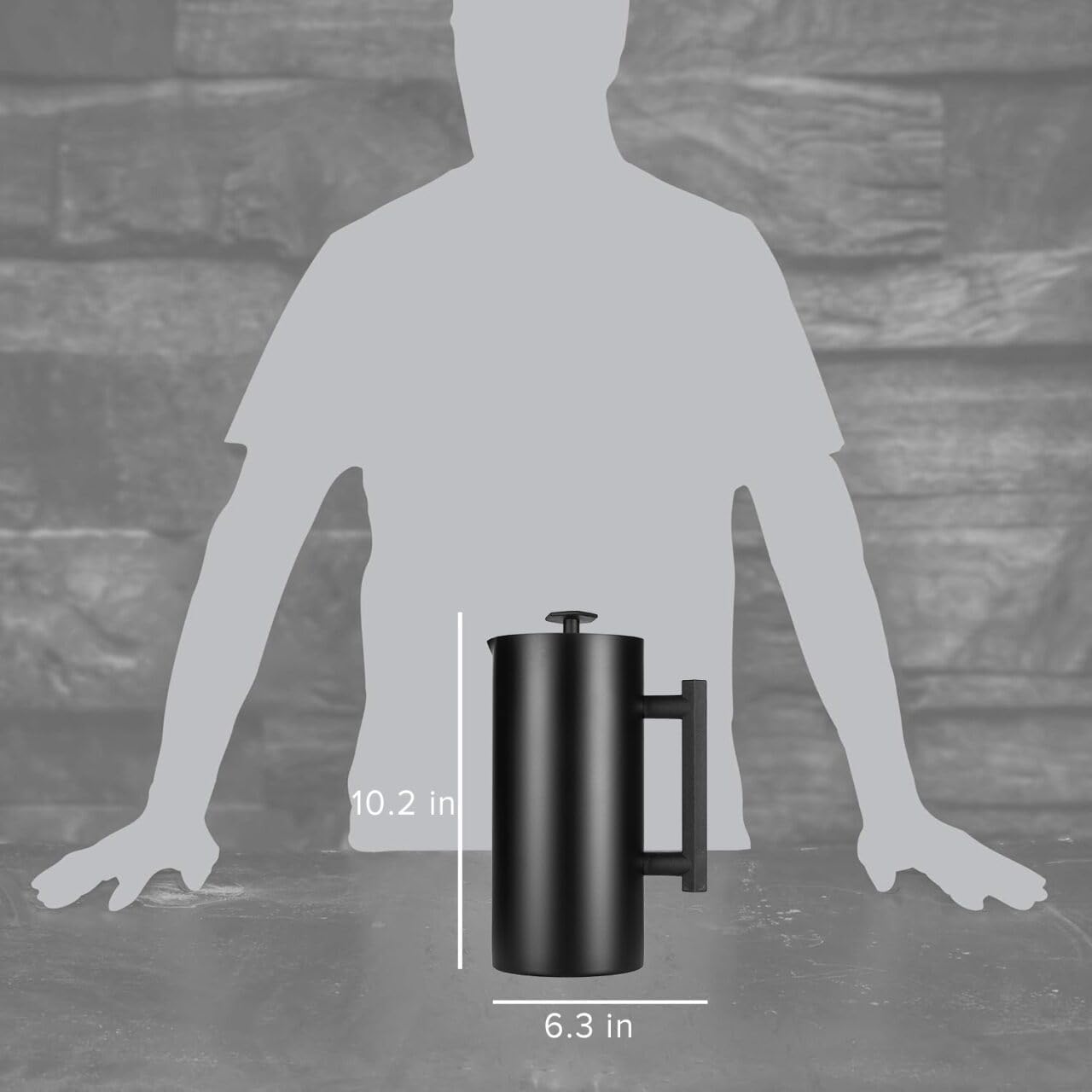 ESPRO P6 32 Ounces French Press Coffee Maker, Double Walled Stainless Steel Insulated, Brushed Stainless Steel