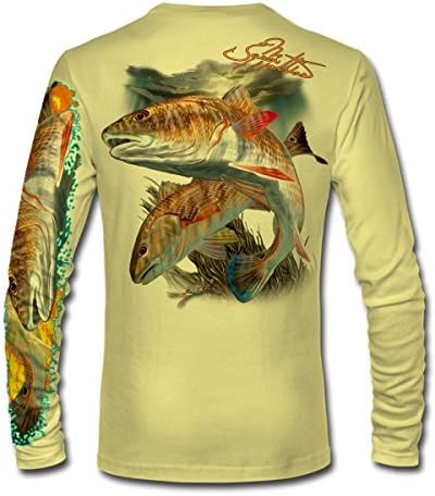 Men’s “Redfish” Comfortable Fishing Shirt-UPF 50+ Xtreme-Tek Interlocking Fabric, Quick-Dry, Ideal for Anglers (JM012)