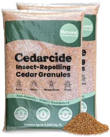 Cedarwood Lawn Patio Granules | Repels Mosquitoes, Ants, Spiders & Chiggers | Smells Great, Easy to Use | 1 Bag (8 Lbs)
