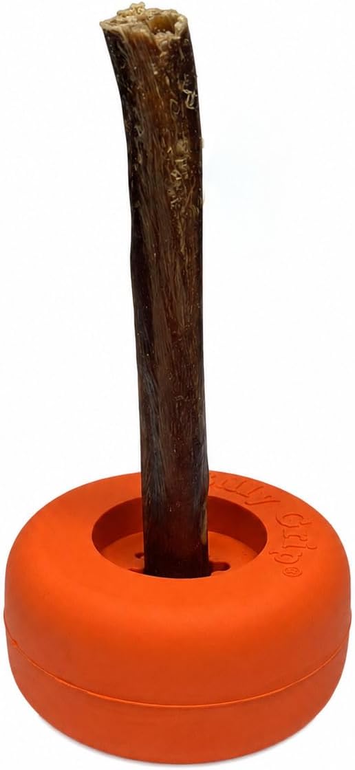 Bully Stick Holder for Dogs - Medium Size - Interactive Dog Toy, Dog Treat Holder, Slow Feeder, Treat Dispenser, Chew Toy and Dog Safety Device