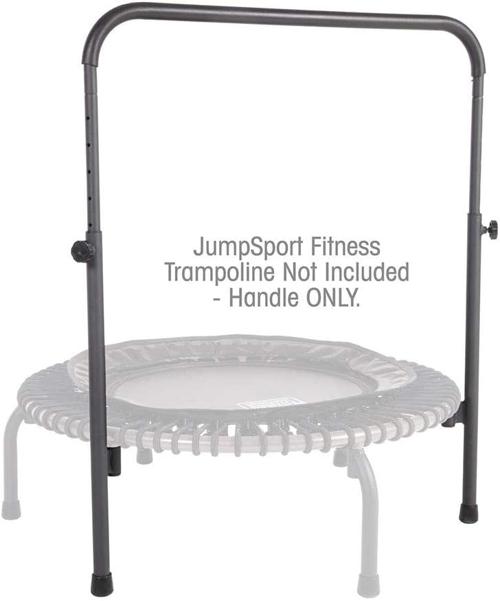 JumpSport Handle Bar Accessory for Arched Leg Fitness Trampolines, Bouncer, Rebounder Trampoline for Adults Indoor and Outdoor, Black