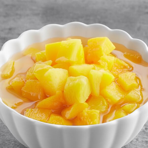 TableTop King #10 Can Diced Peaches in Light Syrup - 6/Case
