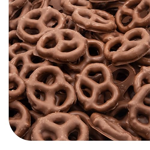 Milk Chocolate Pretzels, Sweet & Salty Snack - 5 Lb Pack | Chocolate-Covered Pretzels for Office Bowls, Snacking, and Gifting