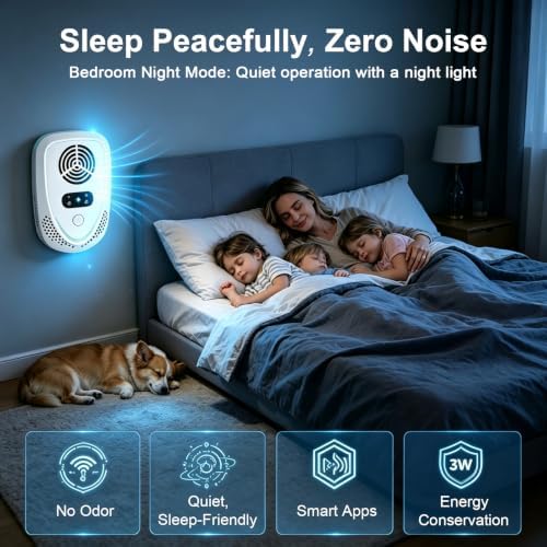 2026 Upgraded Ultrasonic Pest & Insect Repeller Indoor Ultrasonic Repellent | for Mice, Roach, Ant, Rodent, Mouse, Mosquito, Spider, Bugs