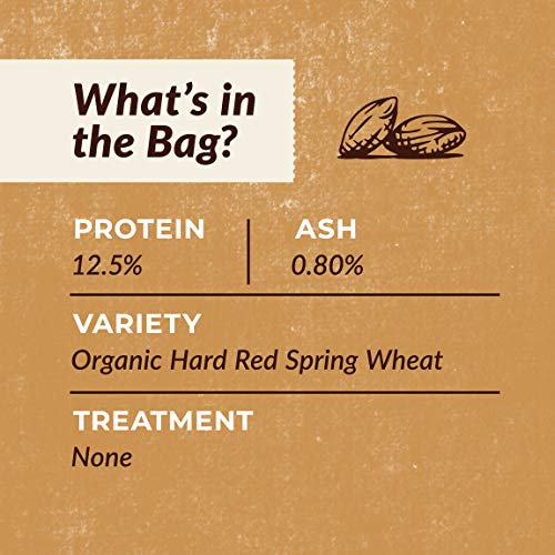 Organic 100% Whole Wheat Hi-Pro Fine Flour – 25 lb. bag