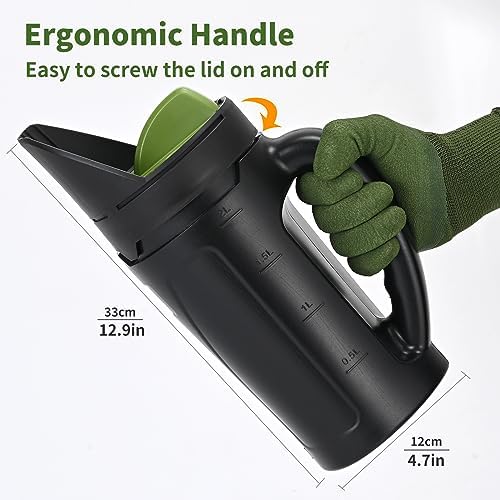 PERSZEN Seed Spreader Hand Held, Hand Spreader Lawn and Garden for Fertilizer Grass Seed Salt Ice Melt Earth Food