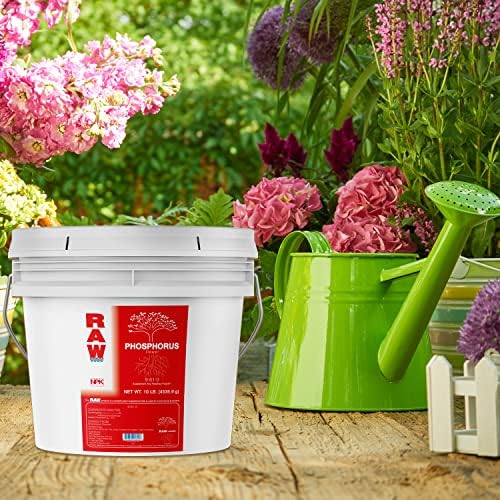 RAW Phosphorus Fertilizer - Water Soluble, High Phosphorus for Plants, 10lb | Energy for Fruit and Flower - Ideal Hydroponic Phosporus Fertilizer for Indoor Plants, Gardens and Vegetables
