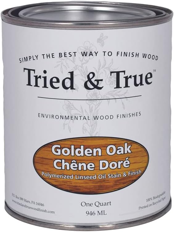 Tried & True Dark Walnut Stain & Finish, Pint | Linseed Oil Natural Wood Stain, Ideal for Home Improvement, Furniture, & Kitchen Wood Projects, Pigmented Danish Oil