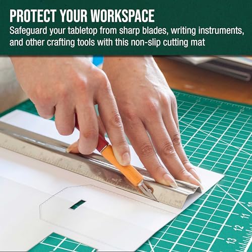 U.S. Art Supply 40" x 60" Self-Healing Cutting Mat 5-Ply - Double-Sided Green/Black Craft Mat, Non-Slip Cutting Mats for Crafts, Sewing, Quilting, Scrapbooking | Double-Sided Green/Black Craft Mat, Non-Slip Cutting Mats for Crafts, Sewing, Quilting, Scra…
