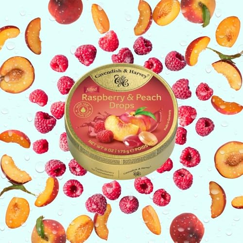 Cavendish & Harvey | Sour Cherry Hard Candy Drops | 5.3 Ounce Tin