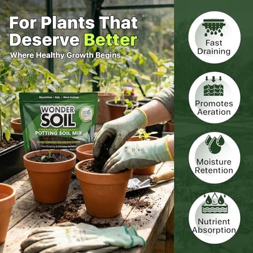 WONDER SOIL | Organic Potting Soil | 12 QUARTS of Ready to Plant Coco Coir Fully Loaded with Nutrients | 3 LBS Bag Expands to 12 Quarts of Indoor