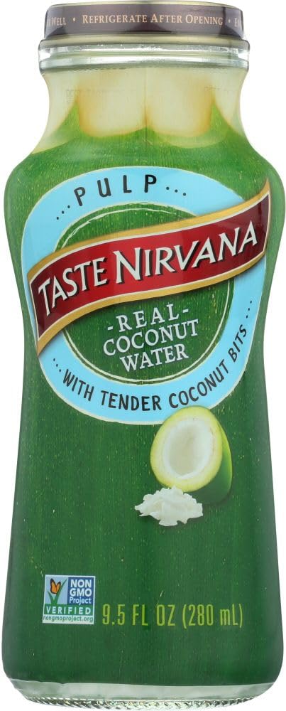 Taste Nirvana Real Coconut Water with Pulp Natural -- 9.5 fl oz - 2 pc