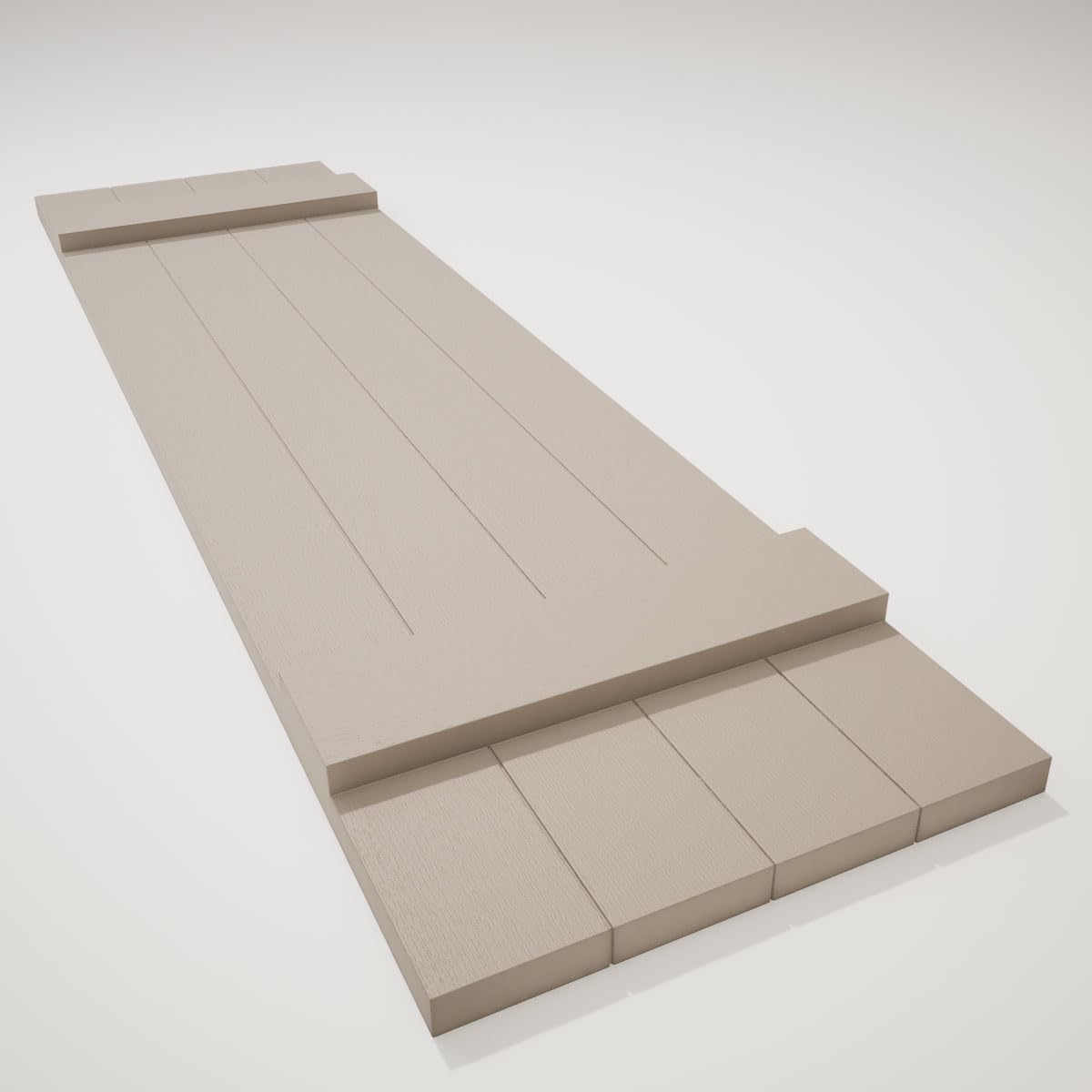 14"W x 59"H Lifetime Vinyl, Standard Four Board Joined, Board-n-Batten Shutters, w/Installation Shutter-Lok's & Matching Screws (Per Pair), Forest Green