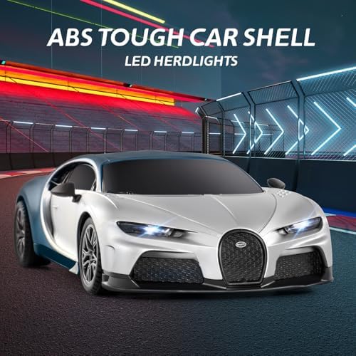 MIEBELY Licensed Bugatti Divo 1:24 Model RC Race Car for Kids Adults | Officially licensed;2.4GHz control; LED headlights;3.7V battery;sturdy ABS;indoor/outdoor play;gift for boys & collectors
