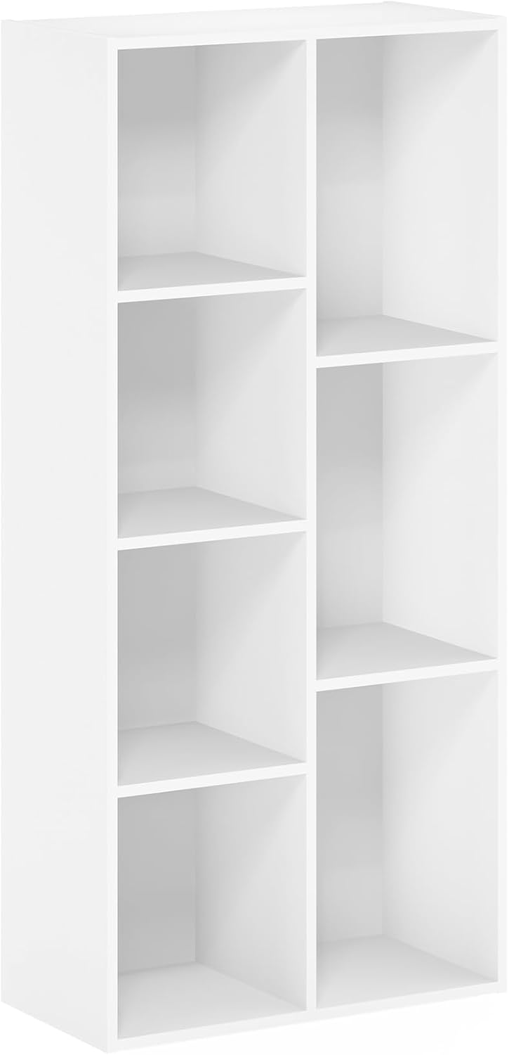 Furinno LUDER Book Shelf, 5-Cube Bookshelf, Easy Assembly Bookcase with Open Shelves, 9.4 x 19.7 x 31.5, for Living Room, Bedroom, Home Office, Darkwood