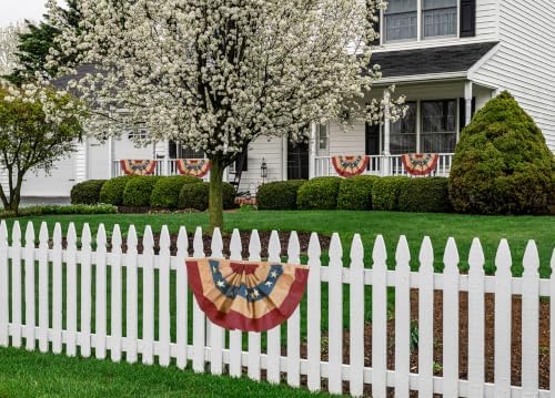 Briarwood Lane 4th of July Bunting 48" X 24 Tea Stained Patriotic For 4th of July Bunting