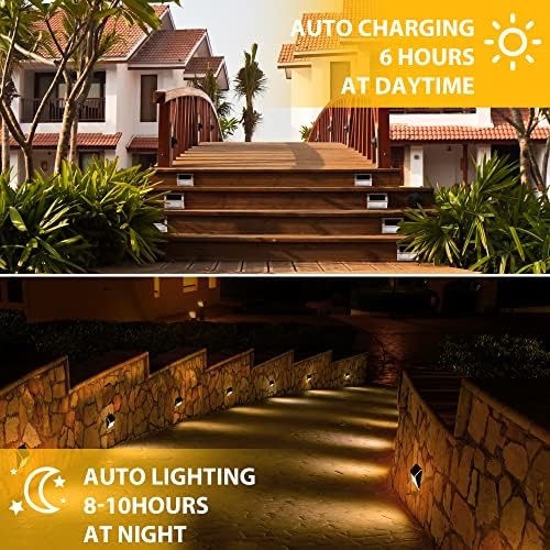 SOLPEX Solar Fence Lights, 12 Pack, Waterproof, Cold White