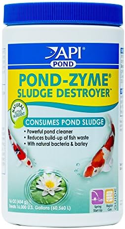 API POND-ZYME SLUDGE DESTROYER (1 Pound) Pond Cleaner with Natural Pond Bacteria - Up to 16,000 Gallons - Reduces Fish Waste Buildup - Consumes Muck & Sludge - Spring Start Up & Regular Care