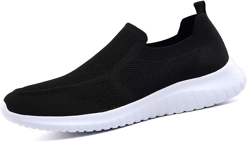 konhill Mens Slip-On Knit Walking Sneakers