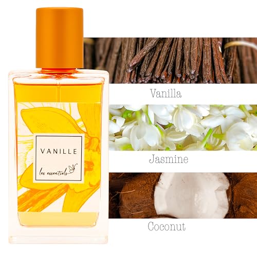 Les Essentiels Vanille EDP Spray - Floral Amber Fragrance - Perfume for Women - Opens with Notes of Jasmine and Ylang Ylang - 2.7 oz