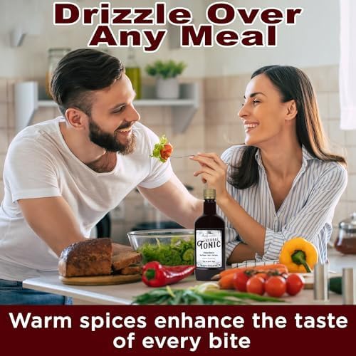 Sipping Apple Cider Vinegar Tonic – 1-Pack of Amish Harvest Elixir with 25 Herbs & Juices like Wildcrafted Apple Cider Vinegar with Mother &