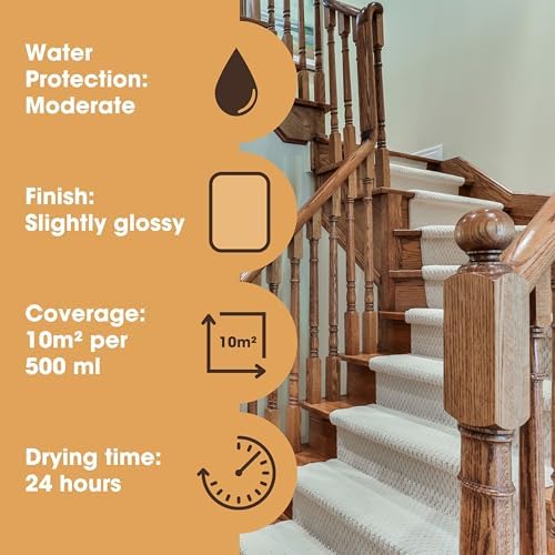Furniture Clinic Boiled Linseed Oil | 500ml / 17 Fl Oz | Refined Oil for Wood Furniture, Stone & Metal | Fast Drying Glossy Finish | Restore & Protect | for Tables, Cabinets, Handles, & More