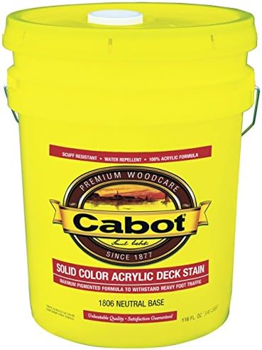 5 gal Cabot Stains 1806 Neutral Base Solid Color Deck Water-Based Decking Stain
