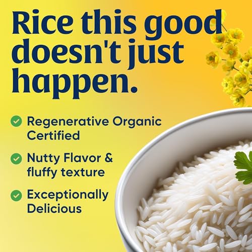 Lundberg Regenerative Organic Certified (Roc) Long Grain White Basmati Rice – Non-Sticky, Fluffy Aromatic Organic Rice Grown in California, 32 Oz