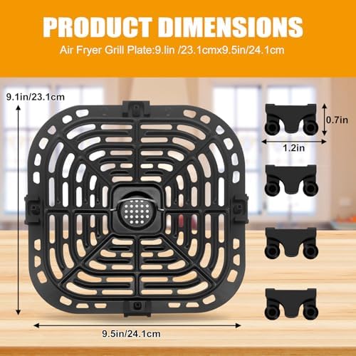 GXF Air Fryer Grill Pan for Instant Pot Vortex Plus 6 in 1 5.7QT 6 QT Gourmia GAF735 6 QT Air Fryer