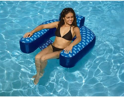 SWIMLINE Original Fabric Covered Inflatable Pool Lounger | with Comfortable Sling Seat, Back Rest, and Built in Cup Holder | for Pool, Beach, Lake, and More