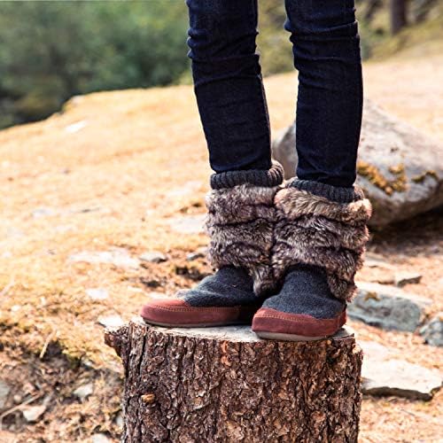 Acorn Slouch Boots Slippers for Women - Comfy, Memory Foam, Non-Slip, Durable, Mid-Calf House Slipper with Indoor/Outdoor Sole