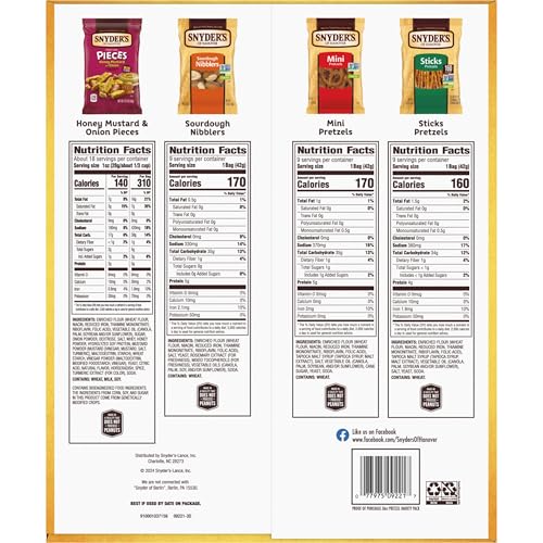 Snyder's of Hanover Variety Pack Pretzels, 36 Count Variety Pack (Pack of 36)