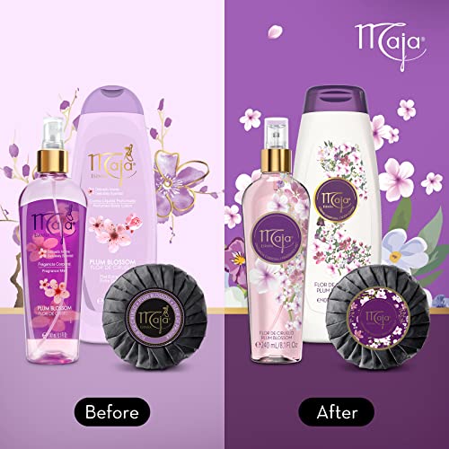 Maja Plum Blossom Body Lotion, Perfumed Body Lotion with Almond Oil and Vitamin E for Dry Skin, Keeping your Skin Hydrated