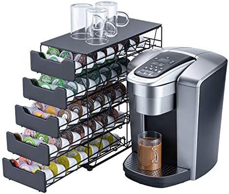 k cup Holders for Counter Small for Keurig k-cup Holder for mr Coffee for Tea (105 pods-5 tiers)