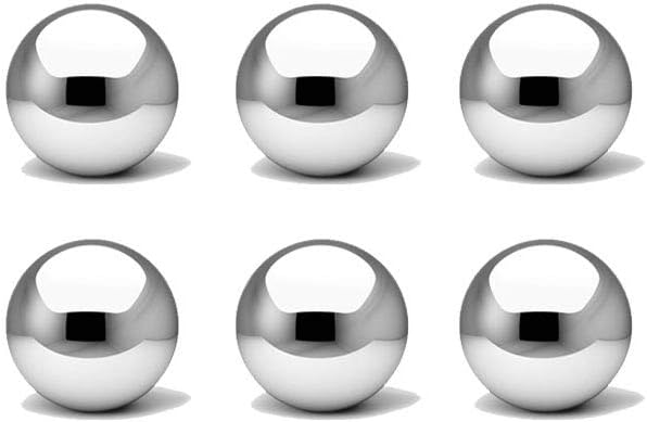 Stainless Steel Gazing Ball, 6 Pcs 50-150 mm Mirror Polished Hollow Ball Reflective Garden Sphere, Floating Pond Balls Seamless Gazing Globe for Home Garden Ornament Decorations (6 Pcs Mix)